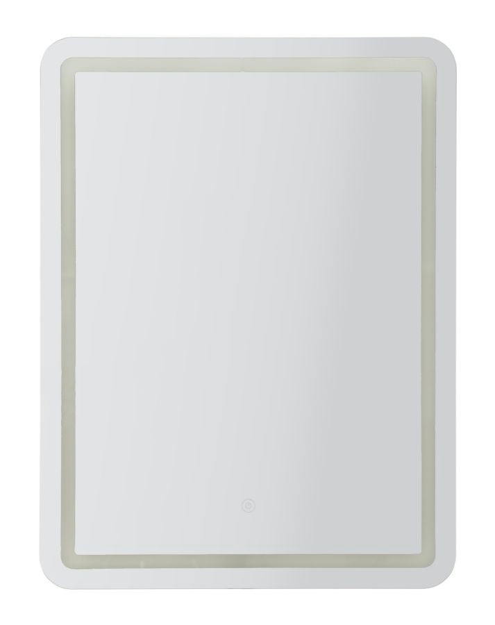 Wandspiegel LED Schlicht Silber 80 cm