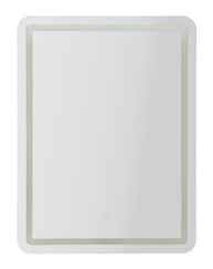 Wandspiegel LED Schlicht Silber 80 cm