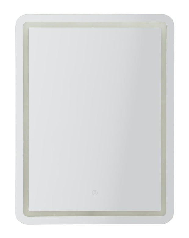 Wandspiegel LED Schlicht Silber 80 cm