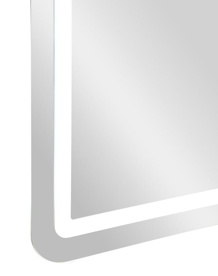 Wandspiegel LED Schlicht Silber 80 cm