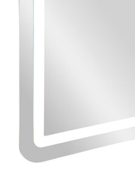 Wandspiegel LED Schlicht Silber 80 cm
