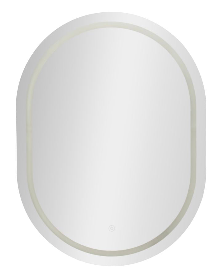 Wandspiegel LED Schlicht Silber A 80 cm