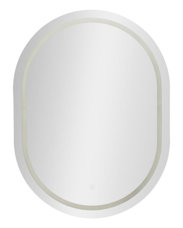 Wandspiegel LED Schlicht Silber A 80 cm