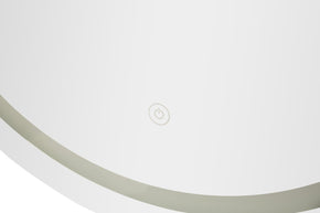 Wandspiegel LED Schlicht Silber A 80 cm