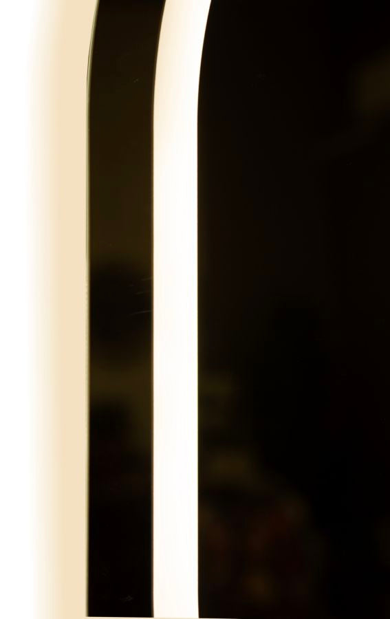Wandspiegel LED Schlicht Silber A 80 cm