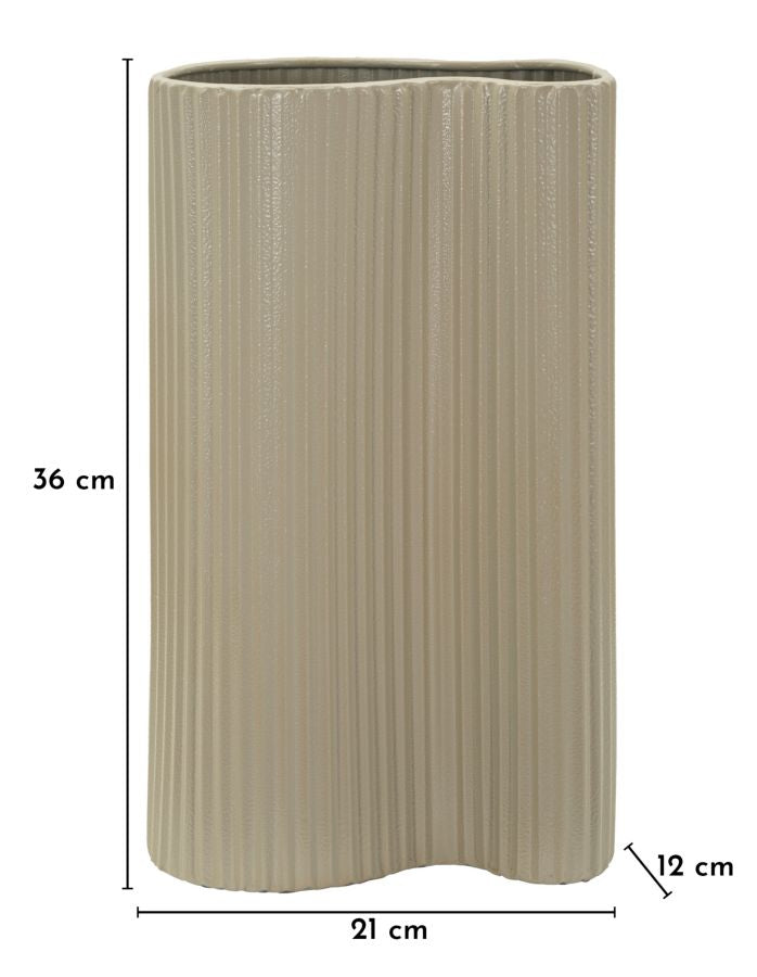 Vase Frankfurt Weiß Wellen – Blumenvase Deko