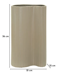 Vase Frankfurt Weiß Wellen – Blumenvase Deko