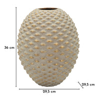 Blumenvase Pepitas Grau Gold 36 cm