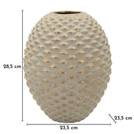 Blumenvase Pepitas Grau Gold 28,5 cm