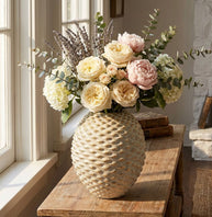 Blumenvase Pepitas Grau Gold 28,5 cm