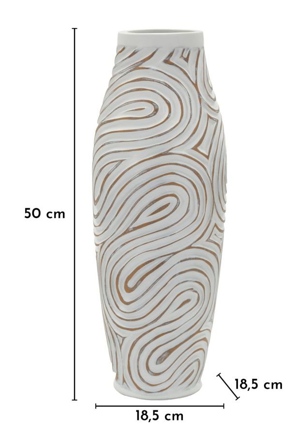 Blumenvase Oblix Weiß 50 cm – Dekovase