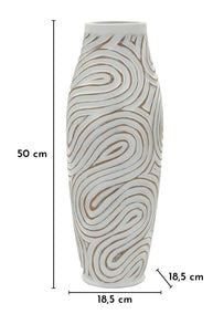 Blumenvase Oblix Weiß 50 cm – Dekovase