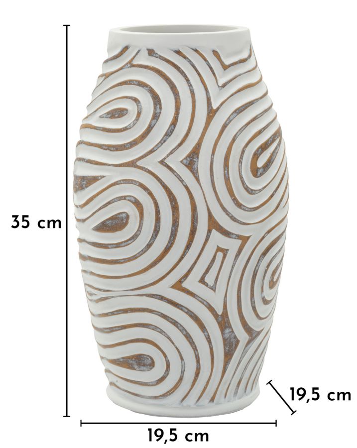Vase Oblix Spirale Weiß – Blumenvase Deko