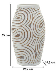 Vase Oblix Spirale Weiß – Blumenvase Deko