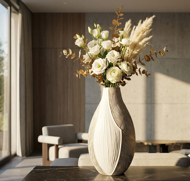 Blumenvase Saigon Weiß 50 cm