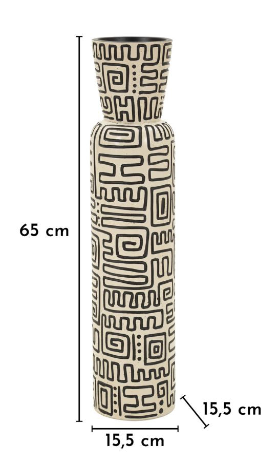 Blumenvase Nairobi Weiß Schwarz – Dekovase