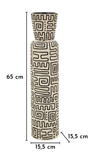 Blumenvase Nairobi Weiß Schwarz – Dekovase
