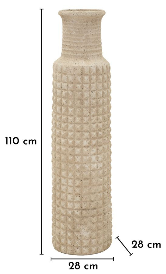 Bodenvase Sand Beige 110 cm