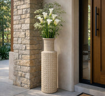 Bodenvase Sand Beige 97 cm