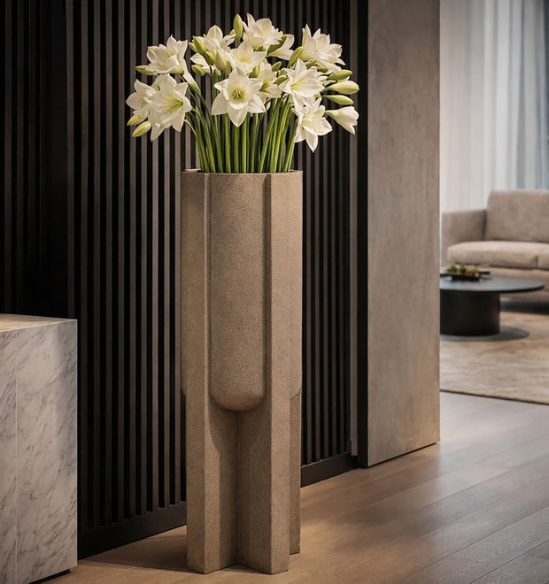 Bodenvase Moai Braun 101 cm