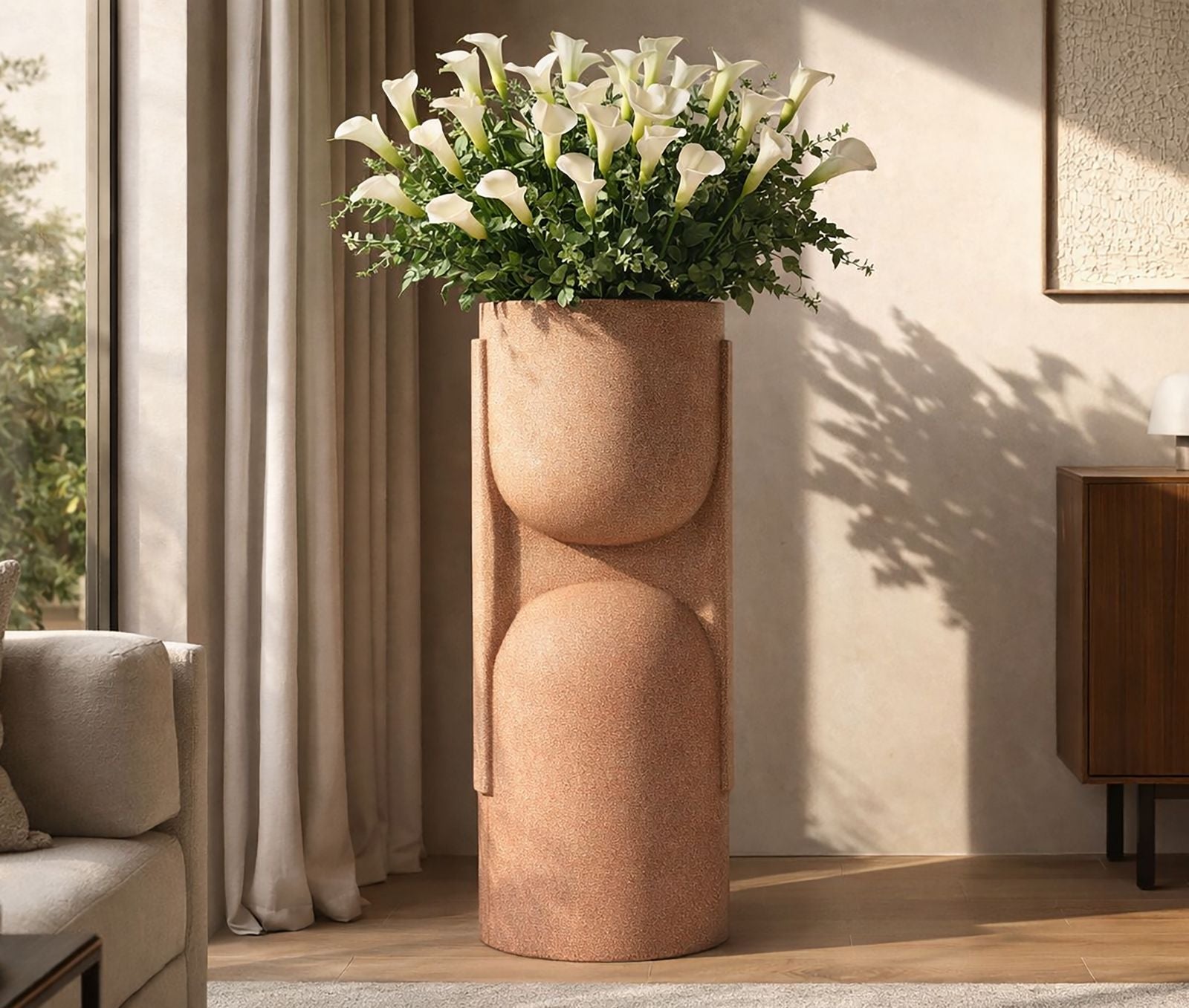 Bodenvase Nui Rot 91 cm