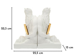 Buchstütze Poseidon Weiß Gold – Dekoobjekt