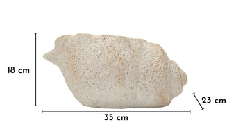 Blumenvase Muschel Beige 18 cm – Dekovase