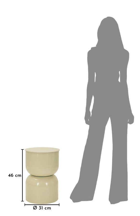 Beistelltisch Oyi Creme Rund – Couchtisch Deko