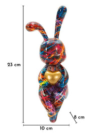 Dekofigur Hase Bunt 23 cm – Tierfigur