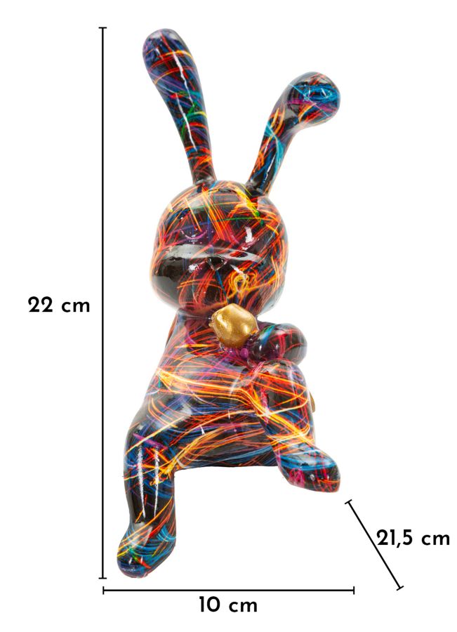 Dekofigur Hase Bunt 22 cm – Tierfigur