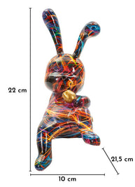 Dekofigur Hase Bunt 22 cm – Tierfigur