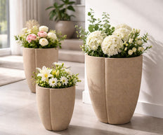 Übertopf Peru Grau 3er Set 47 cm