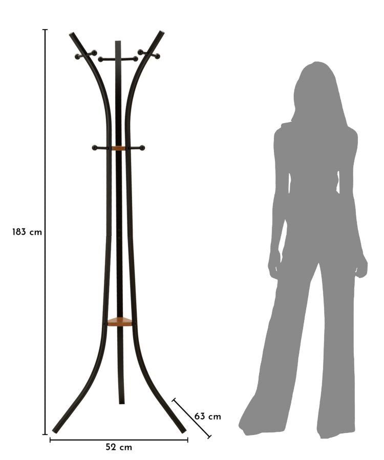 Kleiderständer X Schwarz Holz – Garderobe Flur