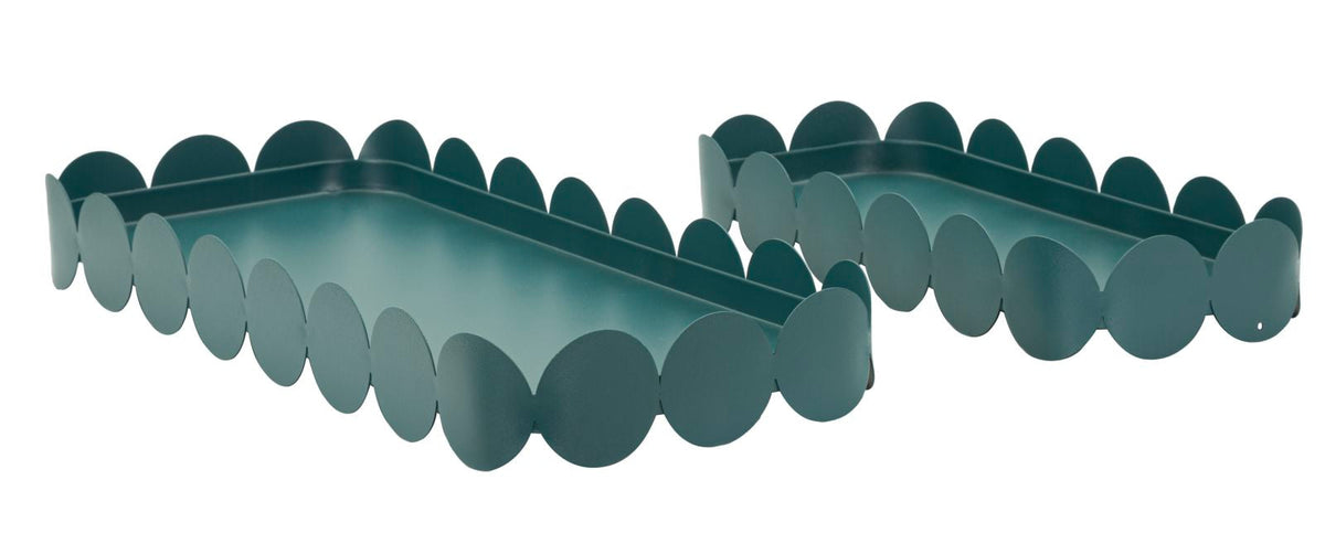 Dekotablett Saturno Petrol Eckig 2er Set – Serviertablett