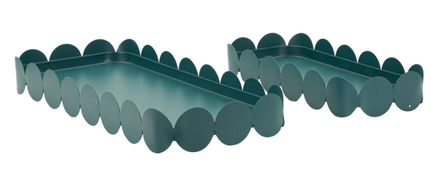 Dekotablett Saturno Petrol Eckig 2er Set – Serviertablett
