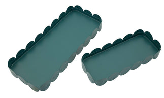 Dekotablett Saturno Petrol Eckig 2er Set – Serviertablett