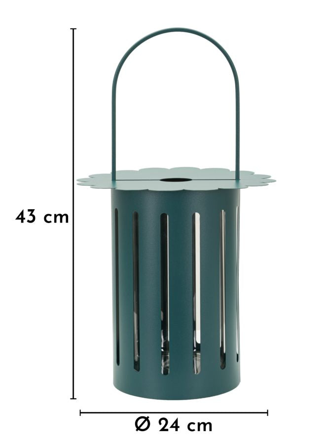 Laterne Saturno Petrol Metall – Windlicht Deko
