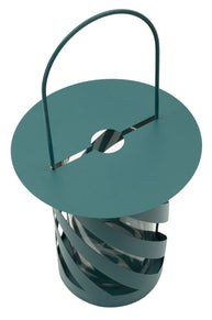 Laterne Saturno Twist Petrol Metall – Windlicht Deko