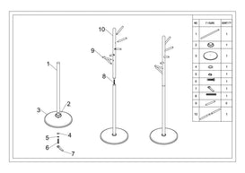 Kleiderständer Tree Schwarz Holz – Garderobe Flur