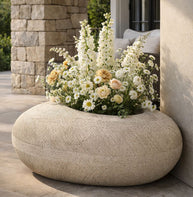 Blumenvase Stone Grau 33,5 cm