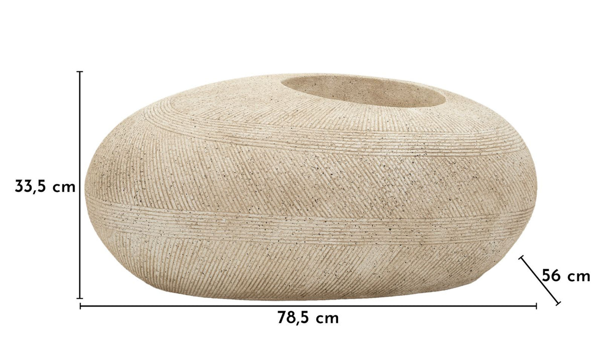 Blumenvase Stone Grau 33,5 cm