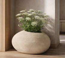 Blumenvase Stone Grau 30 cm