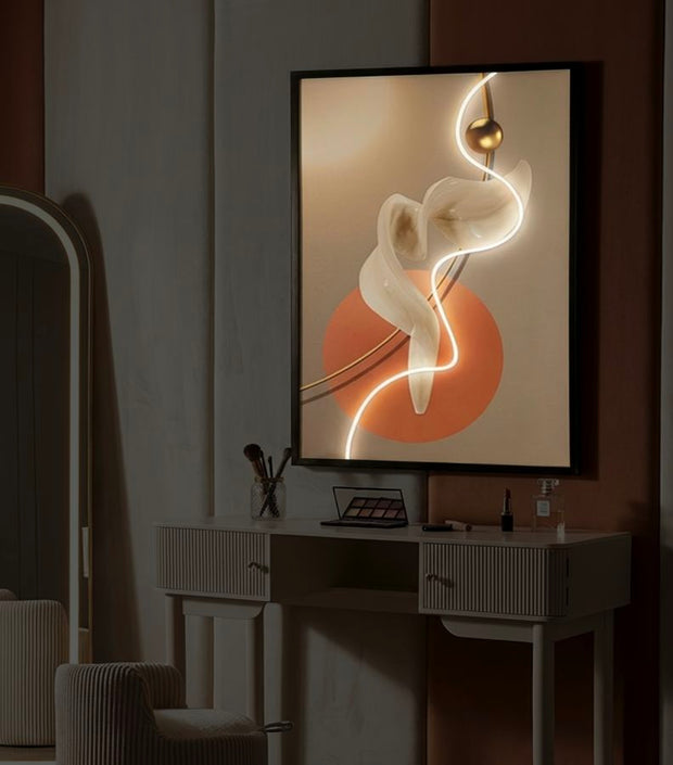 LED-Bild Abstrakt Bunt 80×120 cm A – Leinwandbild Deko