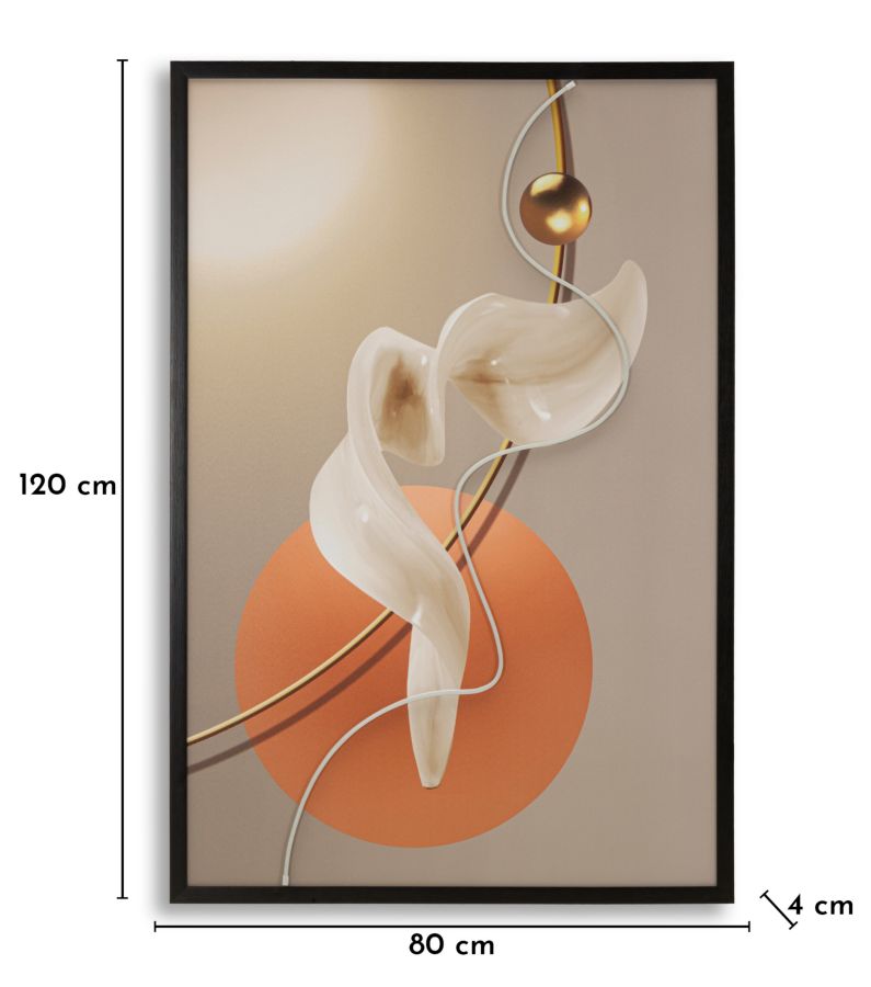 LED-Bild Abstrakt Bunt 80×120 cm A – Leinwandbild Deko
