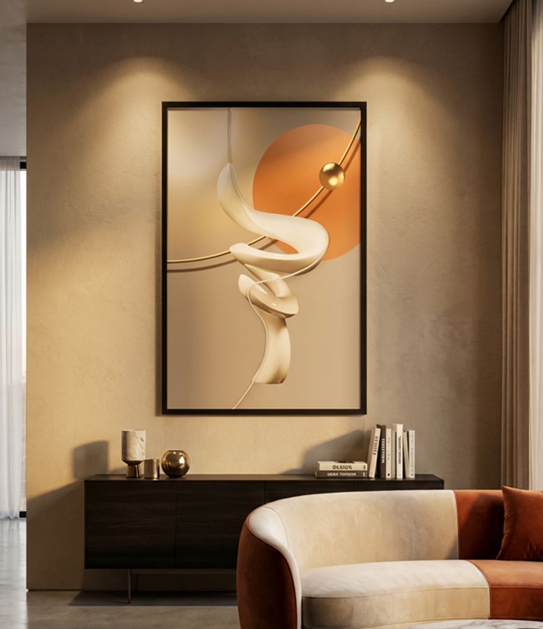 LED-Bild Abstrakt Bunt 80×120 cm B – Leinwandbild Deko