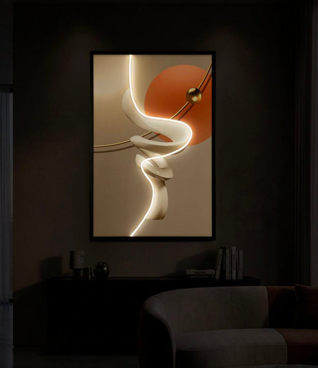 LED-Bild Abstrakt Bunt 80×120 cm B – Leinwandbild Deko