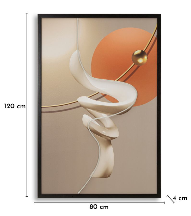LED-Bild Abstrakt Bunt 80×120 cm B – Leinwandbild Deko
