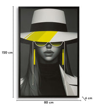 LED-Bild Frauenportrait Margot Bunt – Leinwandbild Deko