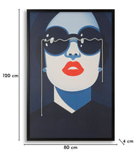 LED-Bild Frauenportrait Cecille Bunt – Leinwandbild Deko