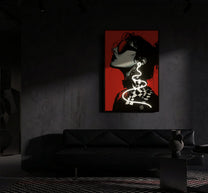 LED-Bild Frauenportrait Psyco Bunt B – Leinwandbild Deko